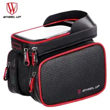 WHEEL UP 6.2 Inch waterproof phone TPU touch screen bike front frame top tube cycling bag road MTB mountain bicycle accessories