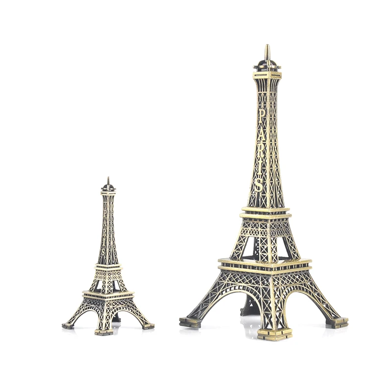 

1pc Home Desk Decoration 8/15cm Paris Eiffel Tower Figurine Statue Vintage Model Art Crafts Creative Gifts Souvenir Black