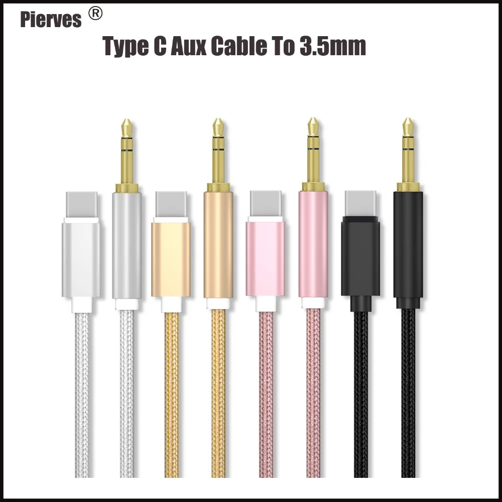 

Aux Audio Cable USB Type C to 3.5mm Jack Speaker Cable For Headphone Headset Aux Cord For Xiaomi MI 8 MI 9 MI 9 SE
