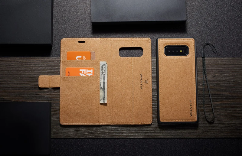 Для samsung Galaxy S10E S8 S9 S10 плюс Note9 8 S7 Edge чехол Магнит откидная Kraft Бумага кошелек книжная полка Съемная задняя крышка