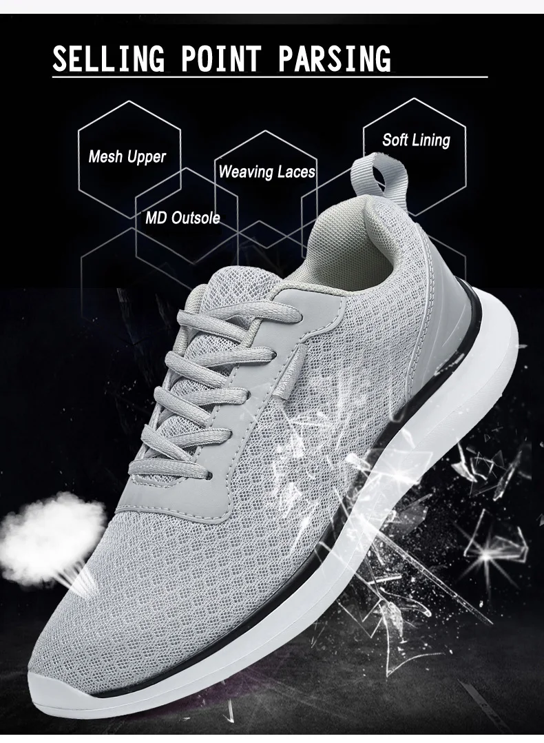 Men's Running Shoes Summer Breathable Soft Light Male Sneakers Outdoor Gym Trainers Training Sports Shoes Big Size 46 47 48