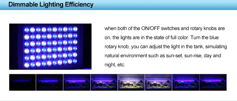 Аквариумный светильник с регулируемой яркостью 180 Вт для SPS LPS пресноводный морской аквариум для рыб коралловый риф растения морской аквариум светодиодный светильник с регулятором освещенности