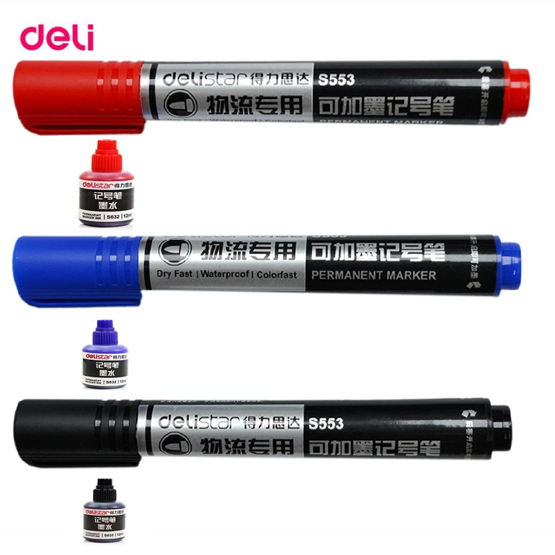 Deli refilling permanent waterproof round toe Instantly dry graffiti