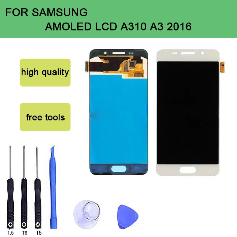 

szHAIyu A310 Super AMOLED OLED LCD Display For Samsung Galaxy A3 2016 LCD A310 A310F SM-A310F LCD Display Touch Screen