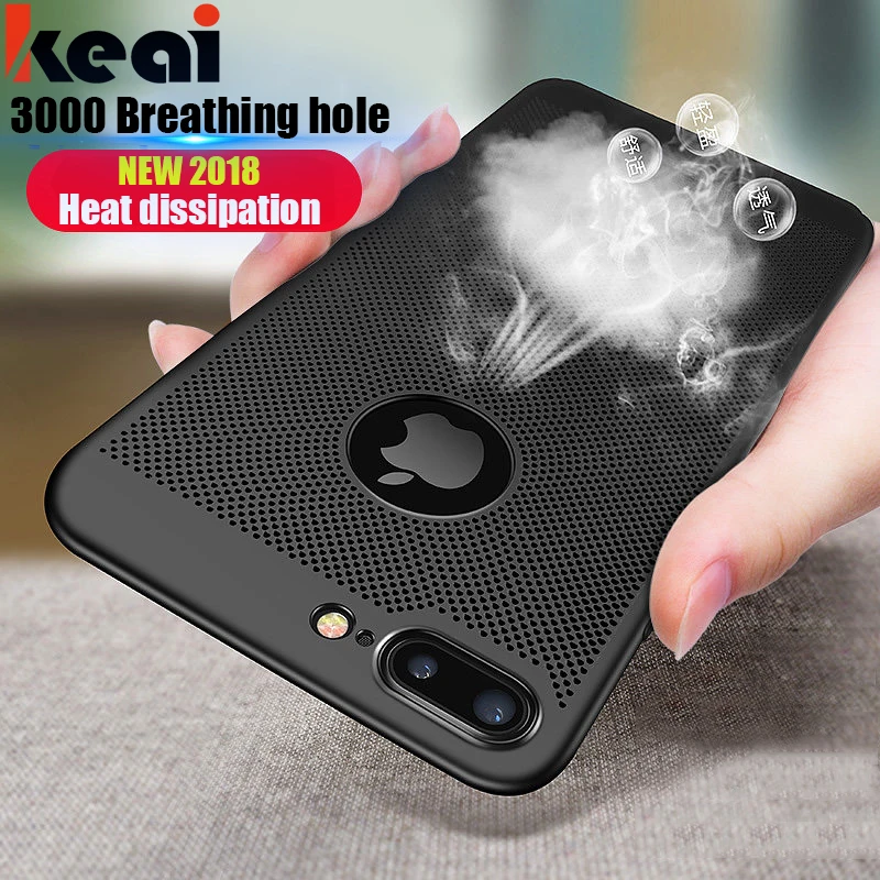 

Luxury Heat dissipation Back Protective Phone Cases For iPhone 5 5S SE 6 6S 7 8 Plus X Slim Hard PC Cover For iPhone 7 8 6 Case