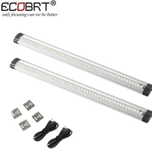 modern Aluminum linear shape 3w lampada led light trip (2pcs /lot) decorative bulbs in under kitchen cupboard cabinet furniture