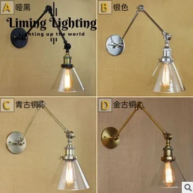 Retro Loft Style Swing Arm Industrial Wall Lamp Vintage Fixtures LED Stair Light Edison Wall Sconce Arandela Appliques Murale Retro Loft Style Swing Arm Industrial Wall Lamp Vintage Fixtures LED Stair Light Edison Wall Sconce Arandela Appliques Murale