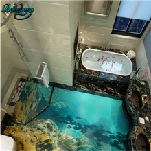 beibehang Large Custom Wallpaper Mural 3D Flooring Ocean World Ultimate Stereo Tile Three - dimensional Painting