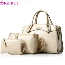 DIGERUI бренд для женщин лакированная кожа 3 шт. композитные сумки дамы сумка и кошелек сумочка женская Bolsa Feminina A855