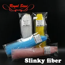 8 cores opcionais fly que amarra a fibra slinky kinky clouser minnow fibras longas corrugadas do cabelo sintético streamers fly que amarra o material