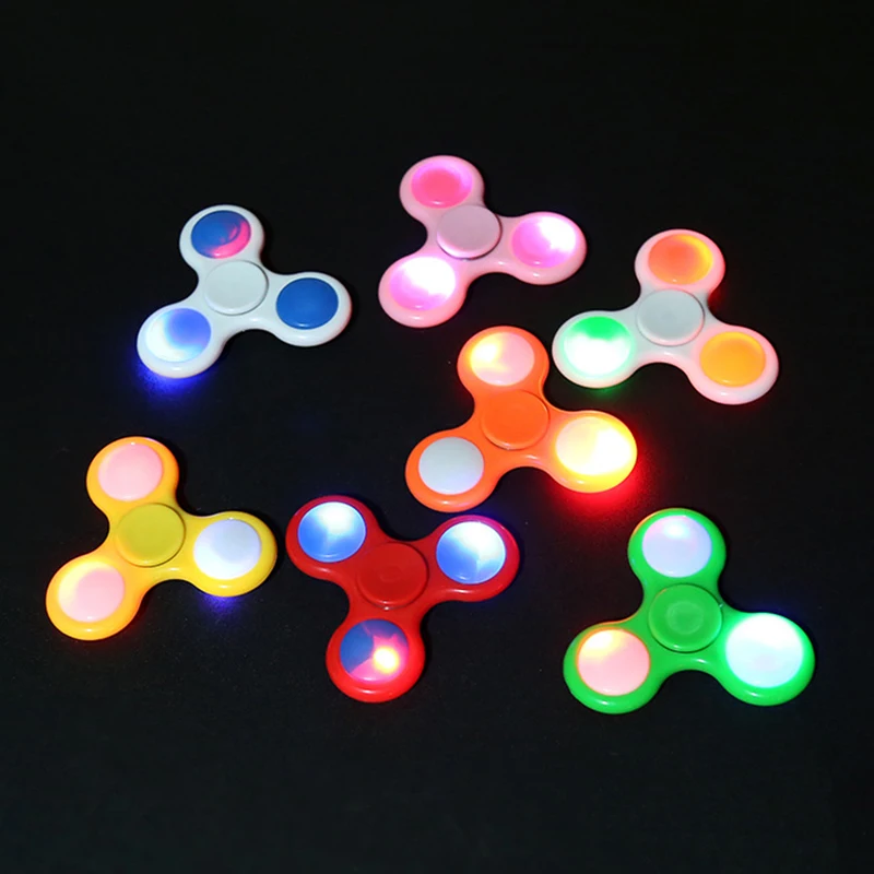 

Fidget spinner led colorful light spinners glow in the dark hand spinner lumineux figet spiner 50pcs /100pcs lot ship by DHL