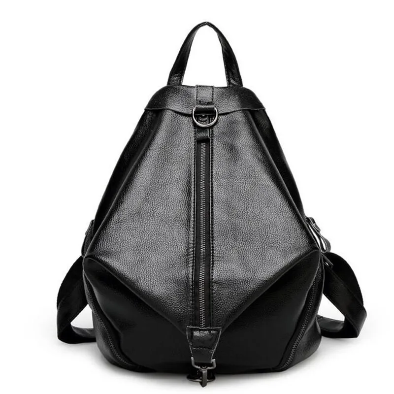 

New Designer Women Backpack For Teens Girls Preppy Style School Bag Leather Backpack Ladies High Quality Black Rucksack
