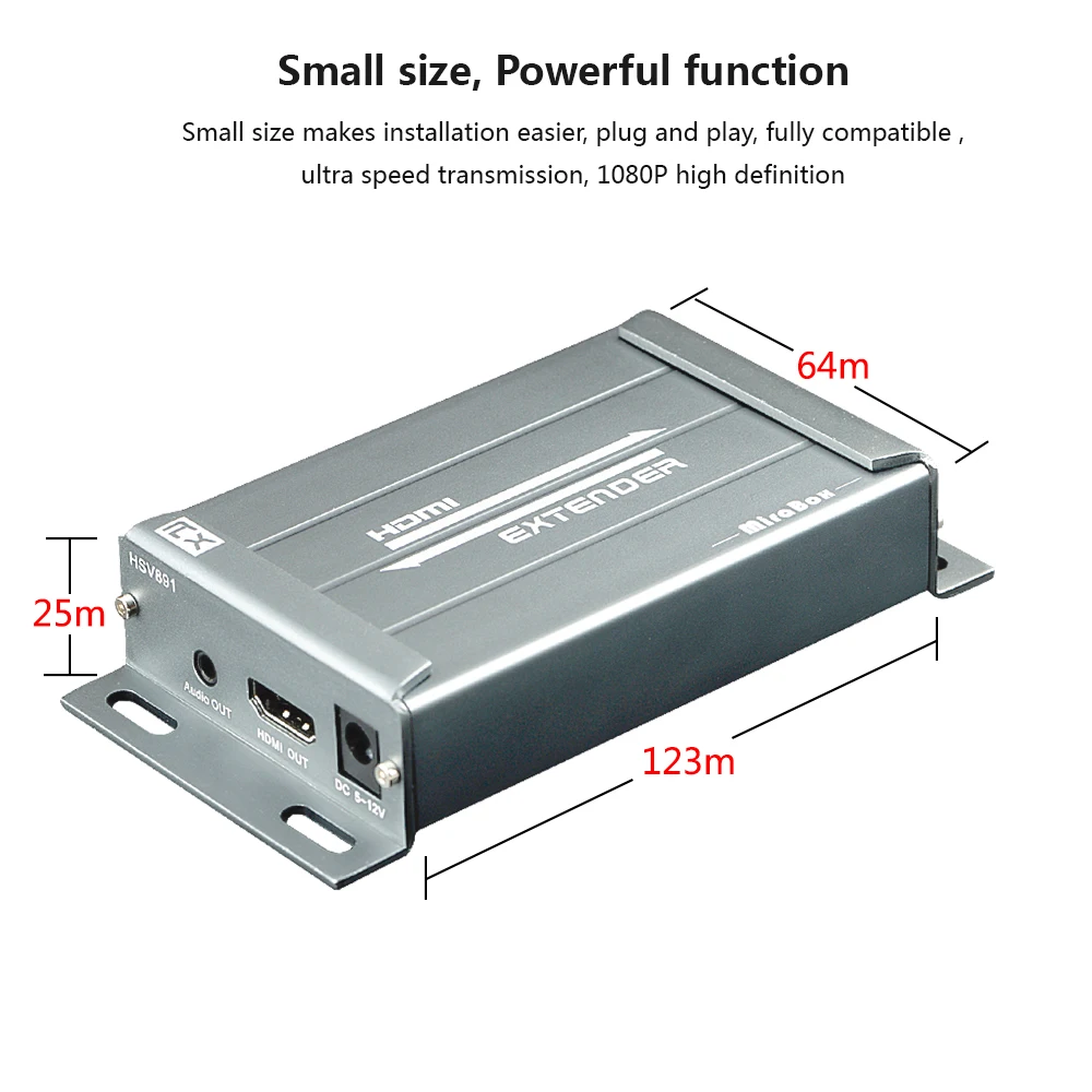 

MiraBox HDMI TCP/IP UTP STP Extender With 3.5mm Audio Extractor HDMI 150M Lan Cable Rj45 cat6 HDMI Mulriple Receiver