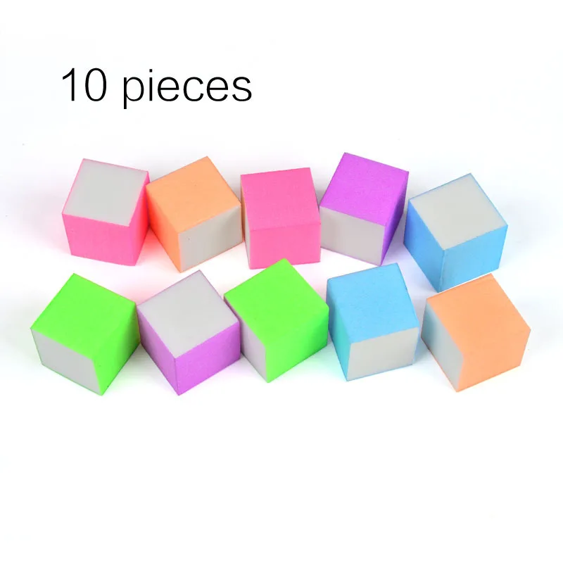 

10Pcs/Lot Square Mlticolor Nail File Buffer Block for Gel Nail Polish DIY Nail Art Manicure Pedicure White Nail Buffers File