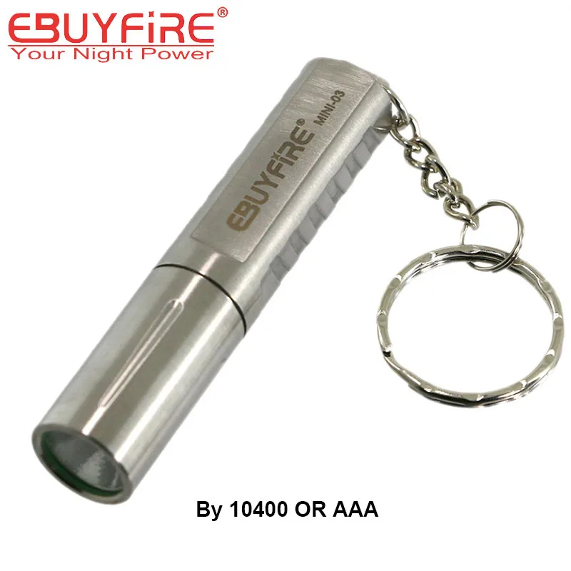 Stainless Steel Mini Flashlight Waterproof * XPG R5 LED 10400 Torch