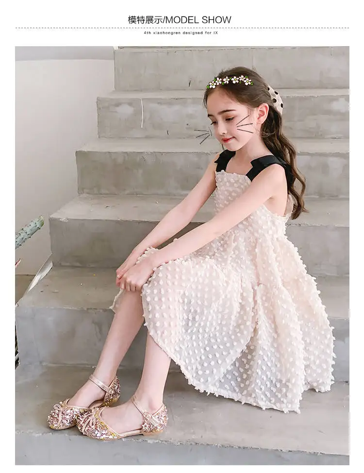 Сандалии для девочек г. Новая детская обувь модная дикая маленькая принцесса танцевальное шоу дышащая мягкая подошва Нескользящая детская обувь