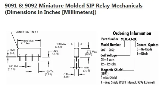 SIP 5 В Сухой Рид реле 60908025 міпітип COTO9090 9091 микро MS05 MEDER