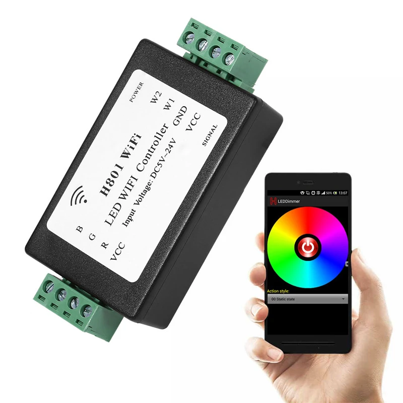New Plastic Wireless Dimmer Android Receiver RGB LED Strip Light WiFi Controller Accessories
