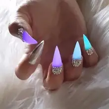 1 шт фосфорная пудра для ногтей блестящая пудра 12 цветов пылезащитный светящийся флуоресцентный пигмент пудра для ногтей блестит светящийся блеск в темноте