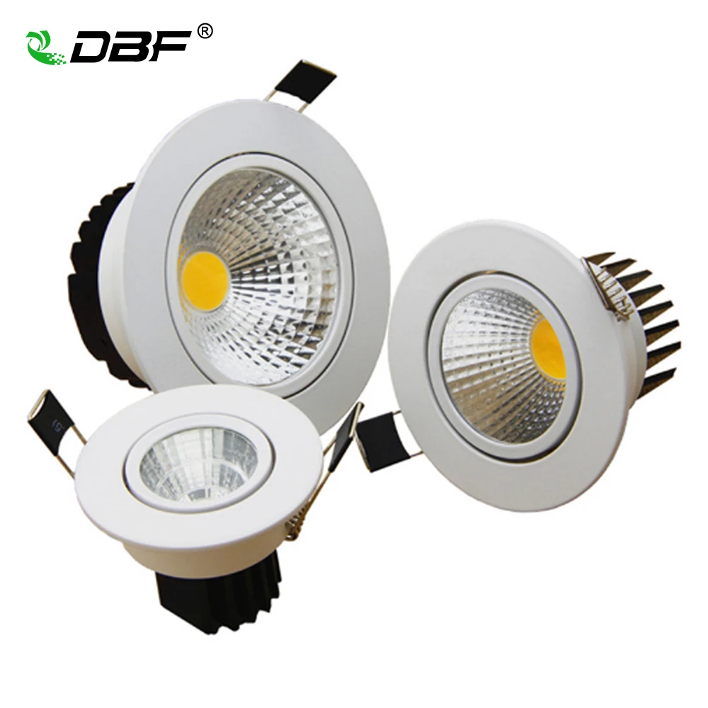 

Dimmable LED COB Downlight AC110V 220V 5W/7W/10W/12W Recessed LED Spot Light lumination Indoor Decoration Ceiling Lamp