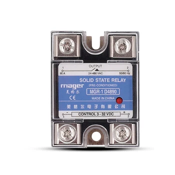 

90A Industrial Solid State Relay MGR-1 D4890 3-32 VDC TO 24-480 VAC SSR-90DA DC control AC With Protective covers