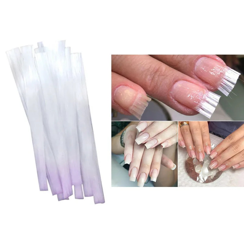 

10Pcs/pack Nail Form Fibernails Acrylic Tips Extension for Nail Silk Building Fiberglass Extension Fiber Glass Extension Tool