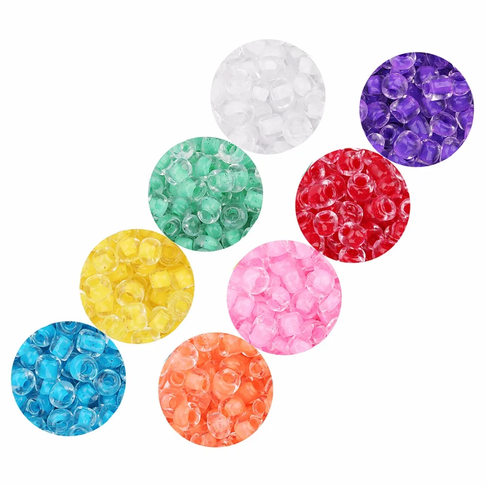 

LOULEUR New 500pcs Transparent Round Hole Czech Glass Seed Spacer Beads Pink Crystal Round Beads For Jewelry Making Kids DIY