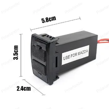 

Special Dual 2 Port USB Car Charger for M/AZDA Car Power Inverter Converter 5V 2.1A adapter