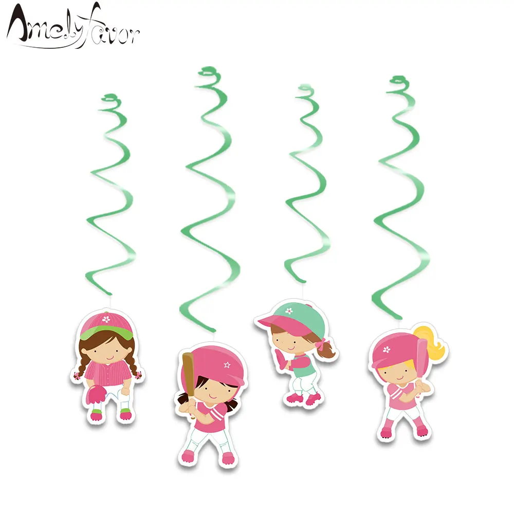 

Спортивная Тема, бейсбольные девушки, игроки, Потолочная подвеска, спортивная встреча, мероприятие, день рождения, украшения, поставки