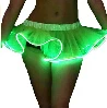 Милый модный Дамский светильник пачка Gogo танцевальная El Wire аксессуар одежда юбка Rave gear EDM - Цвет: Зеленый