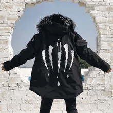 Мужские парки, зимняя куртка, меховое пальто с капюшоном, мужская куртка, парка с подкладкой, толстые теплые пальто