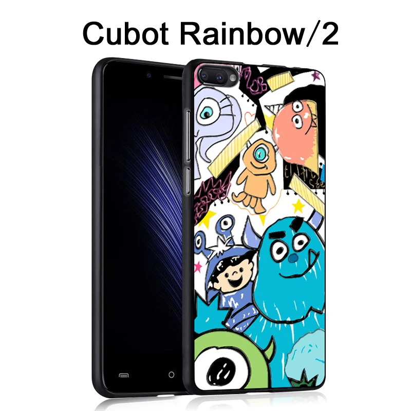 Cubot Rainbow 2 Чехол черный 3D рельефный чехол для Rainbow2 силиконовый мультяшный