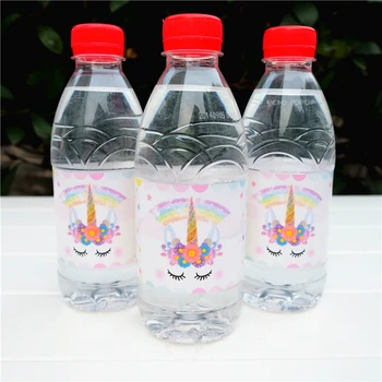 

12pcs magic dreamy fantasy Unicorn Horse water bottle label candy bar decoration kids birthday party supplies baby shower