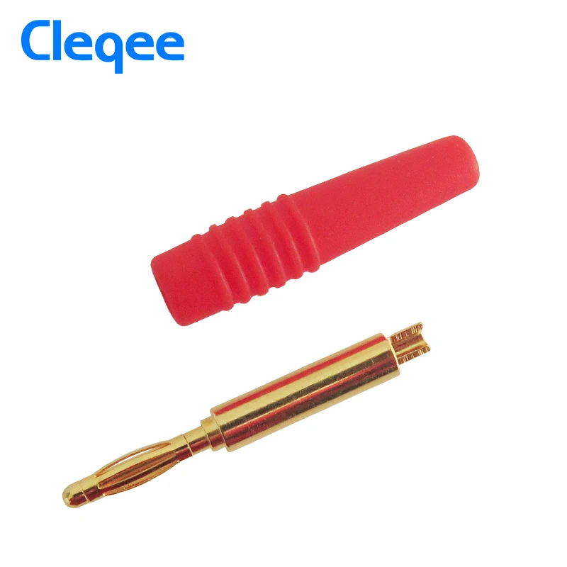 Cleqee P3011 10 шт./лот 2 мм позолоченный вилка банан усилитель аудио динамика кабель