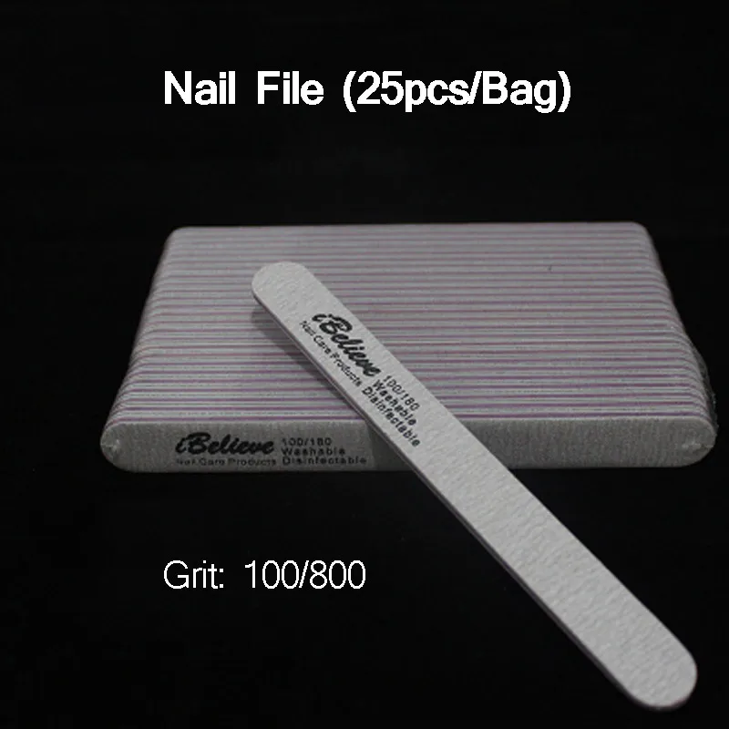 

iBelieve 25pcs/Lot Nail Files Diamond Buffer Nail Styling Tools Polished Surface Sand Nail File Polished Bar Strip Nail Rubbing