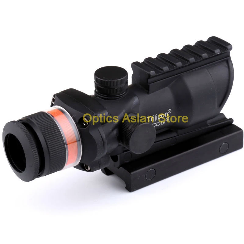 2017 черный и коричневый цвет тактический хороший acog Стиль 4x32 прицел красный