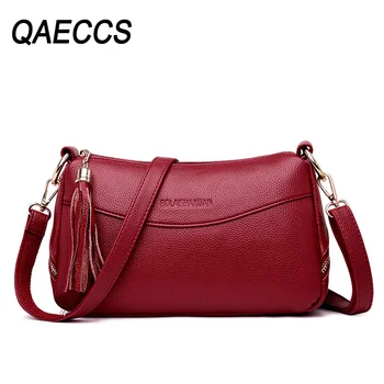 

2019 Crossbody Bags For Women Leather Messenger Bag Small Tassel Shoulder Bags Female Sac a Main Bolsas Femininas Ladies Bag