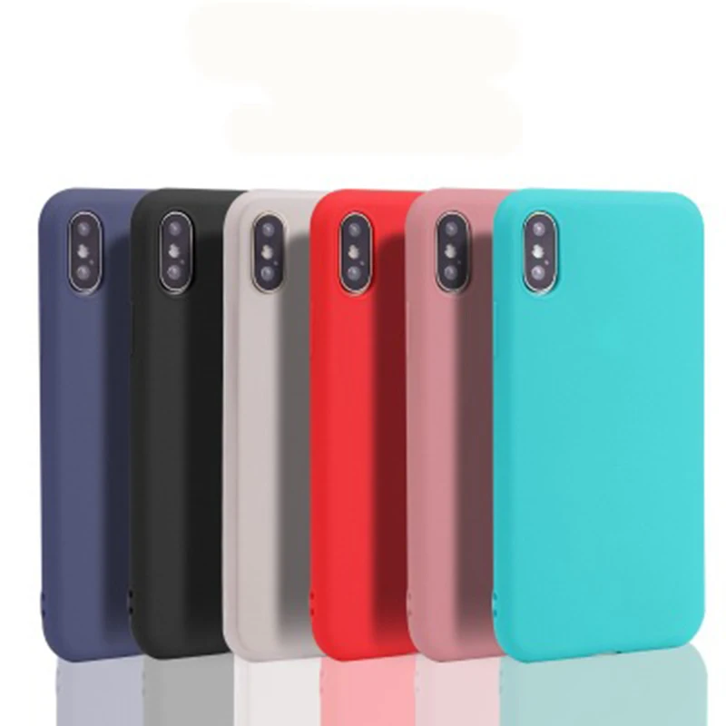 

Mobile phone full for iphone 7 case anti-drop mobile phone case TPU matte soft shell for iphone x case candy soft shell