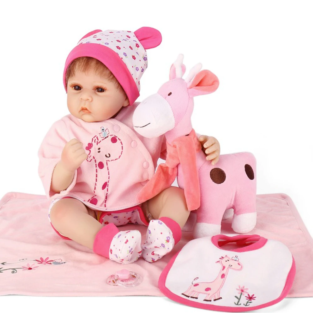 Bebes Reborn NPK настоящая babydoll 55 см силиконовая кукла для новорожденных девочек
