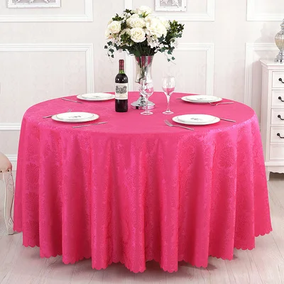 Новое поступление, европейский стиль, бежевая Завитая трава, скатерть круглая для отеля, банкета, на стол для домашнего ужина, украшение для свадебной вечеринки - Цвет: rose red floral