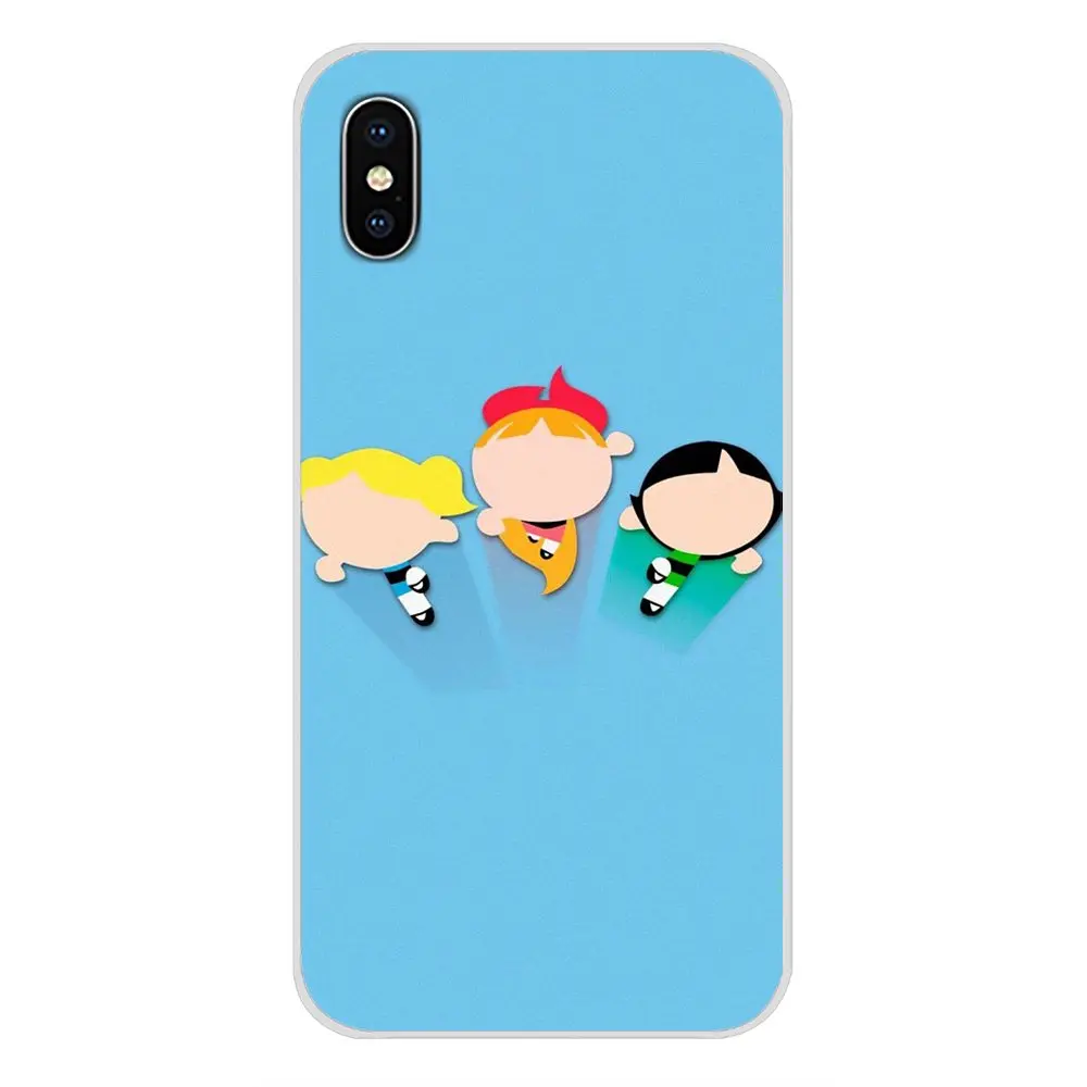 Power puff girls для Apple iPhone X XR XS MAX 4 4S 5 5S 5C SE 6 6S 7 8 Plus ipod touch 5 6 Аксессуары чехлы для телефонов