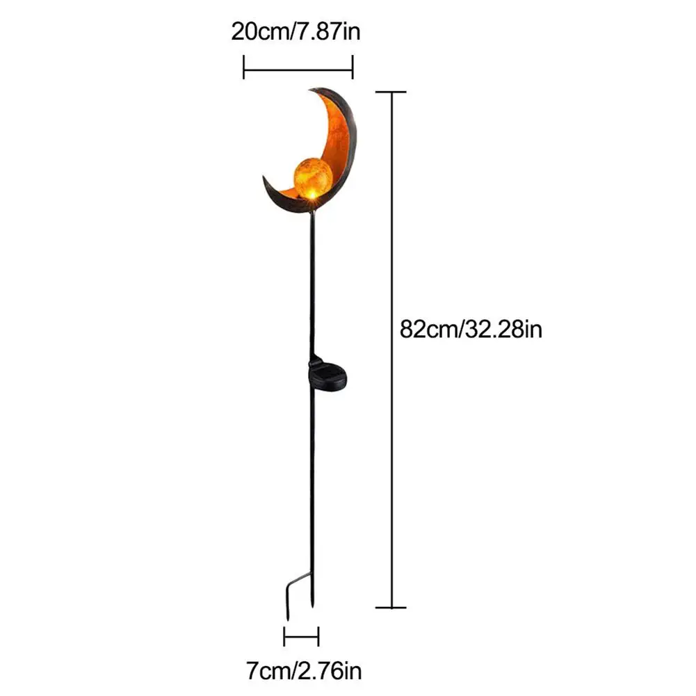 Светодиодный светильник на солнечной батарее в стиле ретро, железный садовый светильник, садовый Ландшафтный декор, светильник, солнце, луна, угол пламени, солнечный светильник s