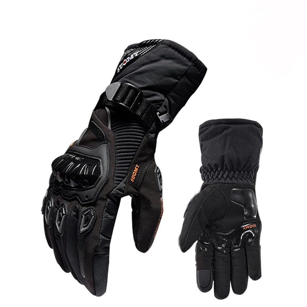 Moto rcycle перчатки мужские и женские кожаные водонепроницаемые перчатки для мотокросса полный палец рыцарь для верховой езды мото rbike мото перчатки guantes moto - Цвет: 3