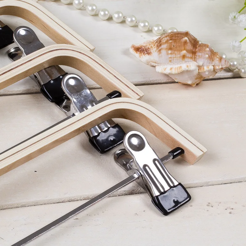 Деревянная вешалка для брюк 38 см с металлическими Колышками|hangers for|hanger sizeshanger for
