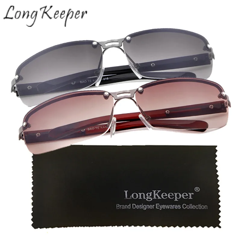 Long Keeper Rimless Sunglasses Men Women Sun Glasses Eyeglasses Eyewear