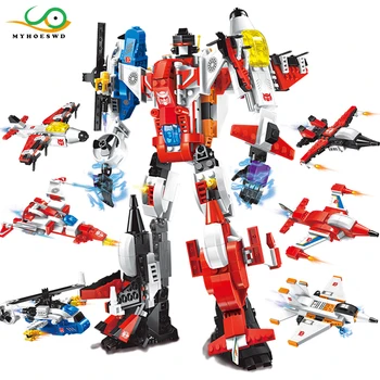 

MYHOESWD 3d Diy Puzzle Model for Kids Educational Toys Robot Building Blocks Sets Children Kids Toys Interconnecting Blocks Car