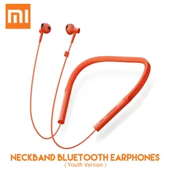 Оригинальные Xiaomi беспроводные наушники bluetooth Lite ожерелье наушники с микрофоном ключ управления для спорта бега Молодежная версия