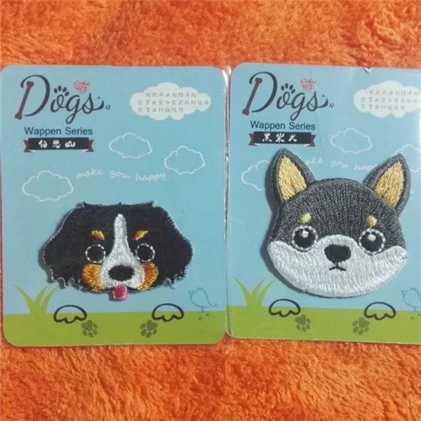 Cute Dogs Pug Bull Terrier Akita Delicate stitches cloth patches Iron Sew on stickers - Buyer's Show 2