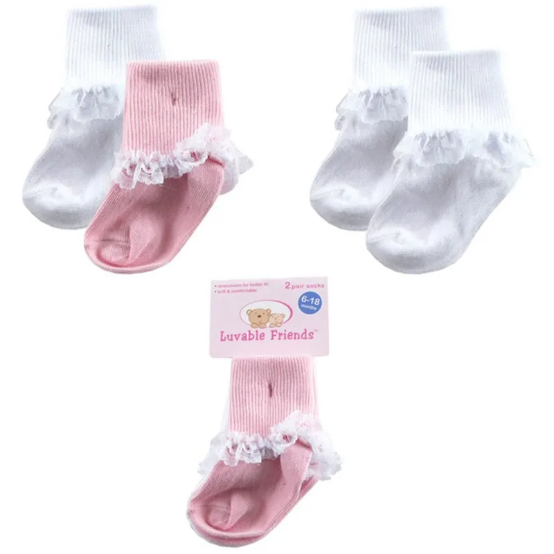 2016 New Arrival Newborn Casual Baby Socks Beautiful Cuff Lace Trim Cotton Baby Girl Socks for 0-36 Months Baby Accessories (9)