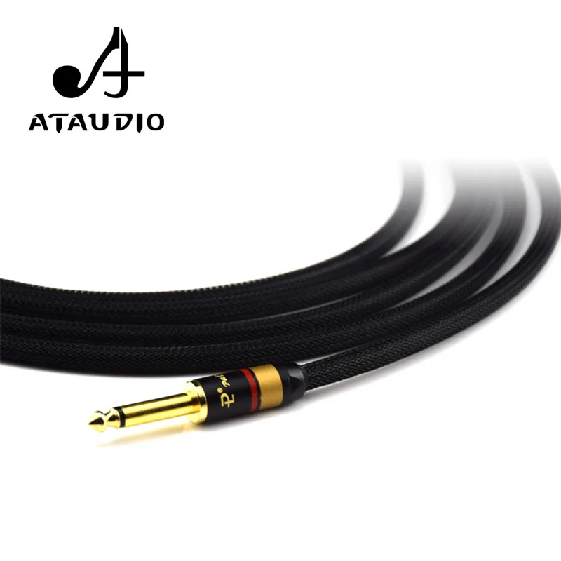 Кабель ATAUDIO HIFI MONO 6 5 мм 4N OFC 1/4 &quotJack 35 кабель Папа папа|6.5mm cable|male cablecable male |